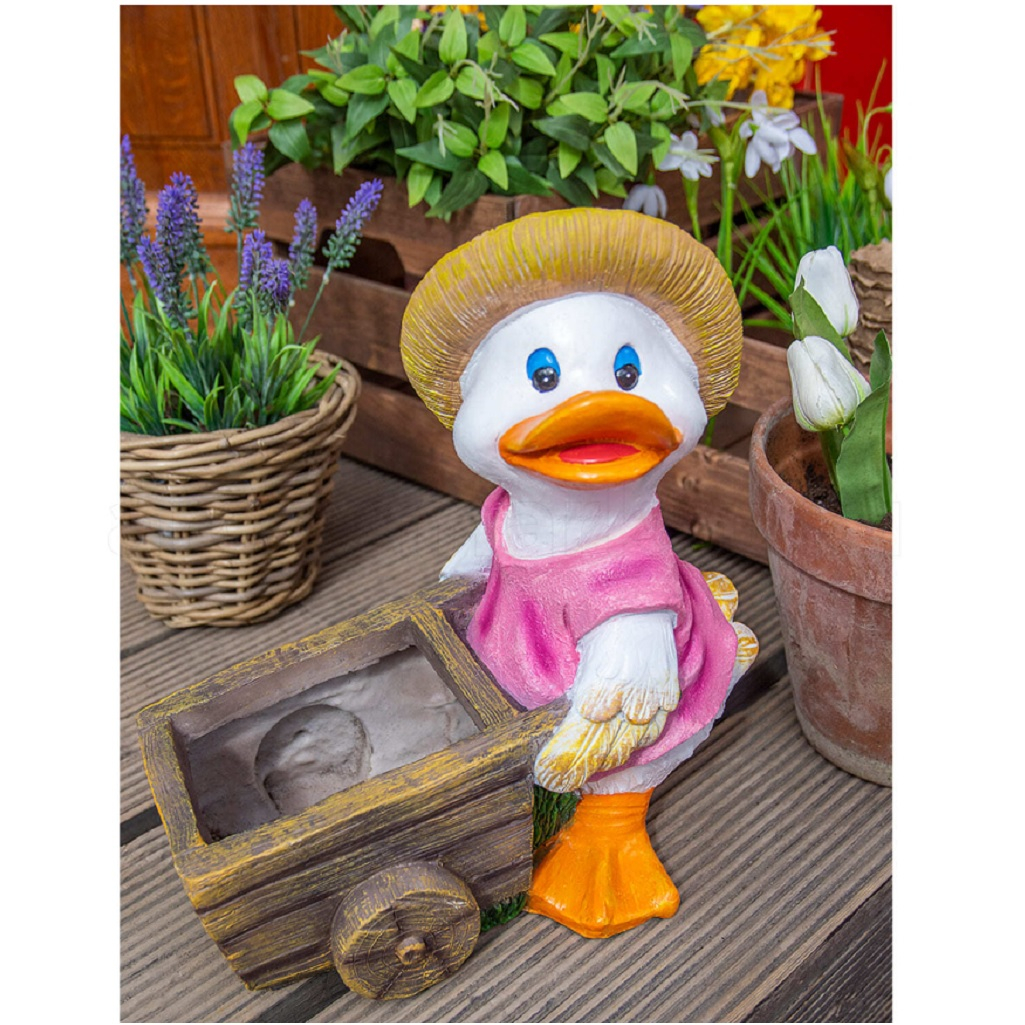 Фигура с цветочным горшком Чудесный сад FP-101.01 Мистер Дак, полирезина