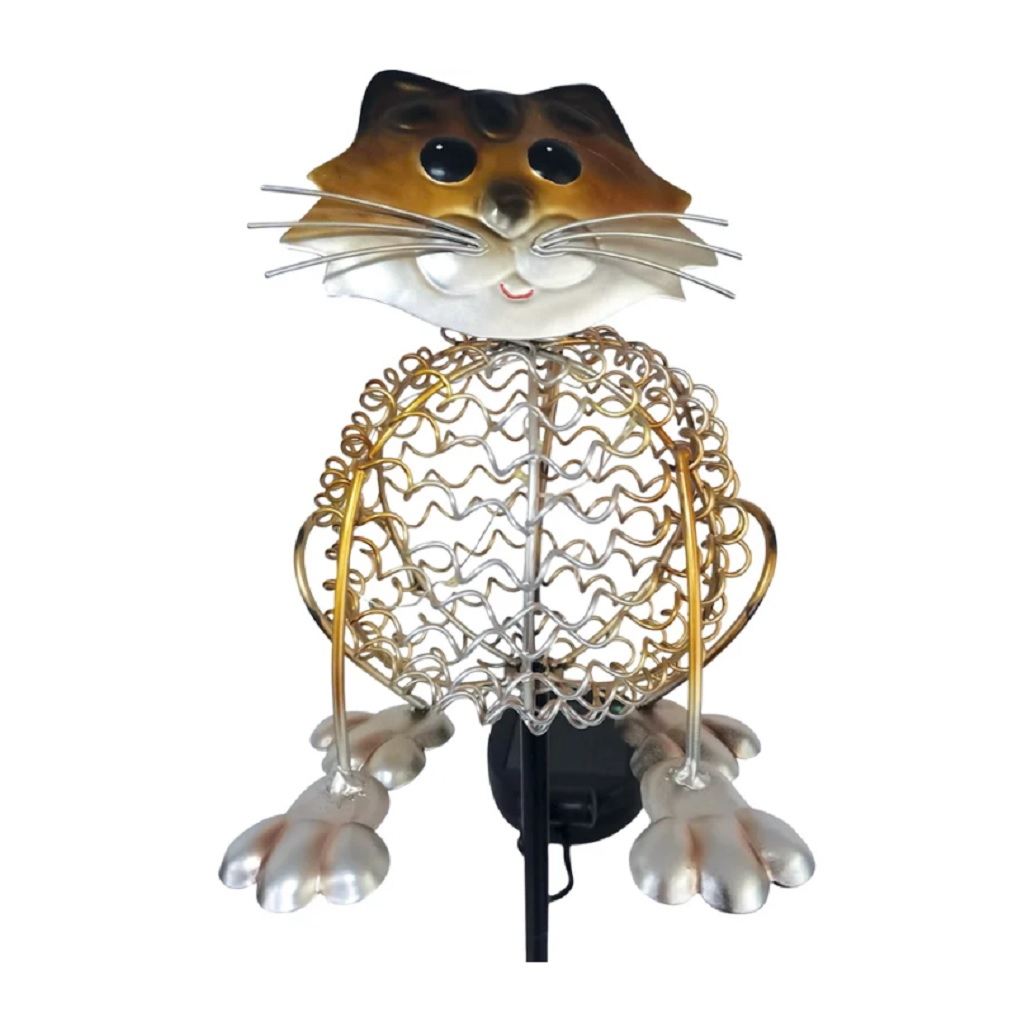 Фонарь садовый Чудесный сад 320 Лунный кот со светодиодной подсветкой, на солнечной батарее