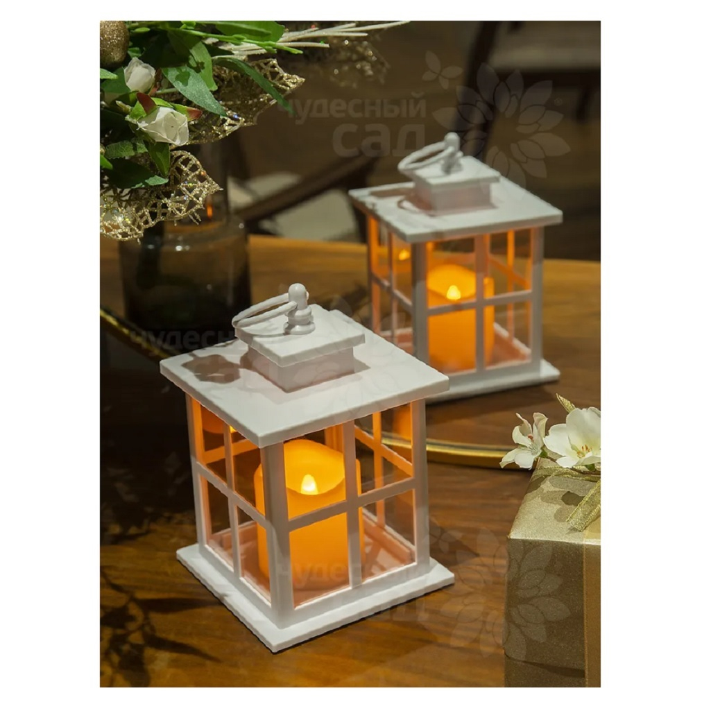 Светильник садово-парковый Чудесный сад 726 Мюнхен, h-18 см, мерцающий, IP44, 3xAAA, белый