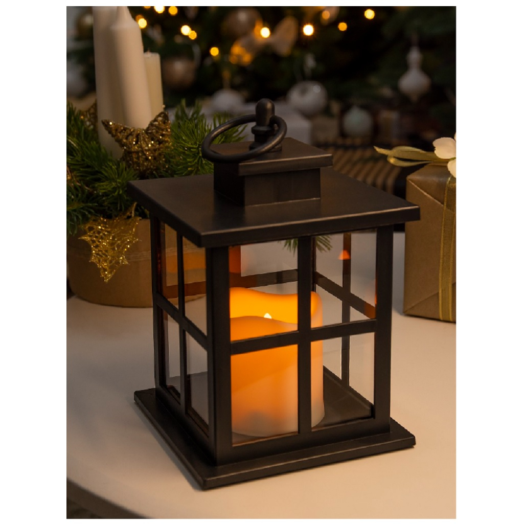 Светильник садово-парковый Чудесный сад 726 Мюнхен, h-18 см, мерцающий, IP44, на 3xAAA, черный