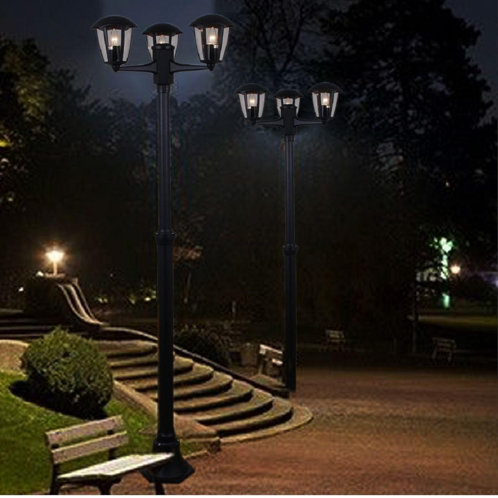 Фонарь напольный Reluce 08304-0.7-001SJ 2.2 м BK для уличного освещения