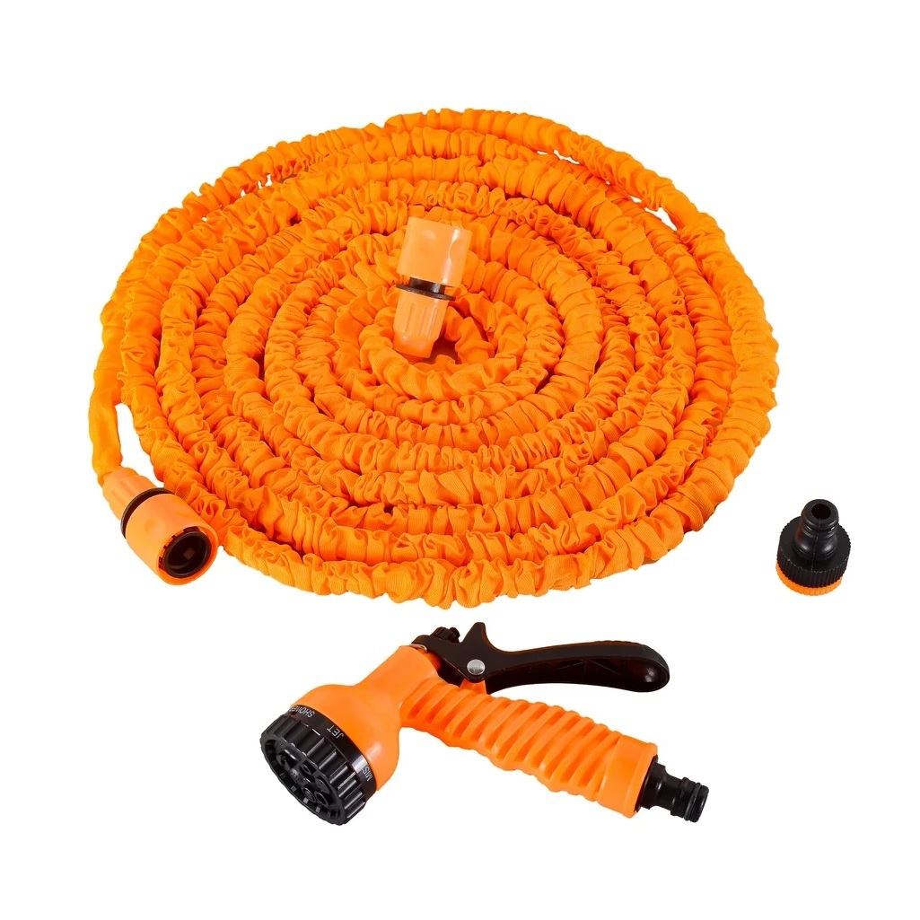 Набор для полива Вихрь, растягивающийся латексный шланг 15 м 73/7/2/25