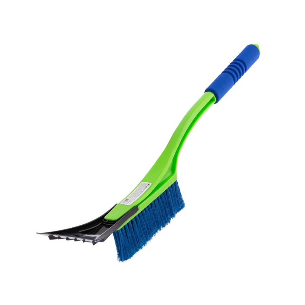 Щетка-сметка для снега Сибртех со съемным скребком, мягкая рукоятка, 540 мм, 55317