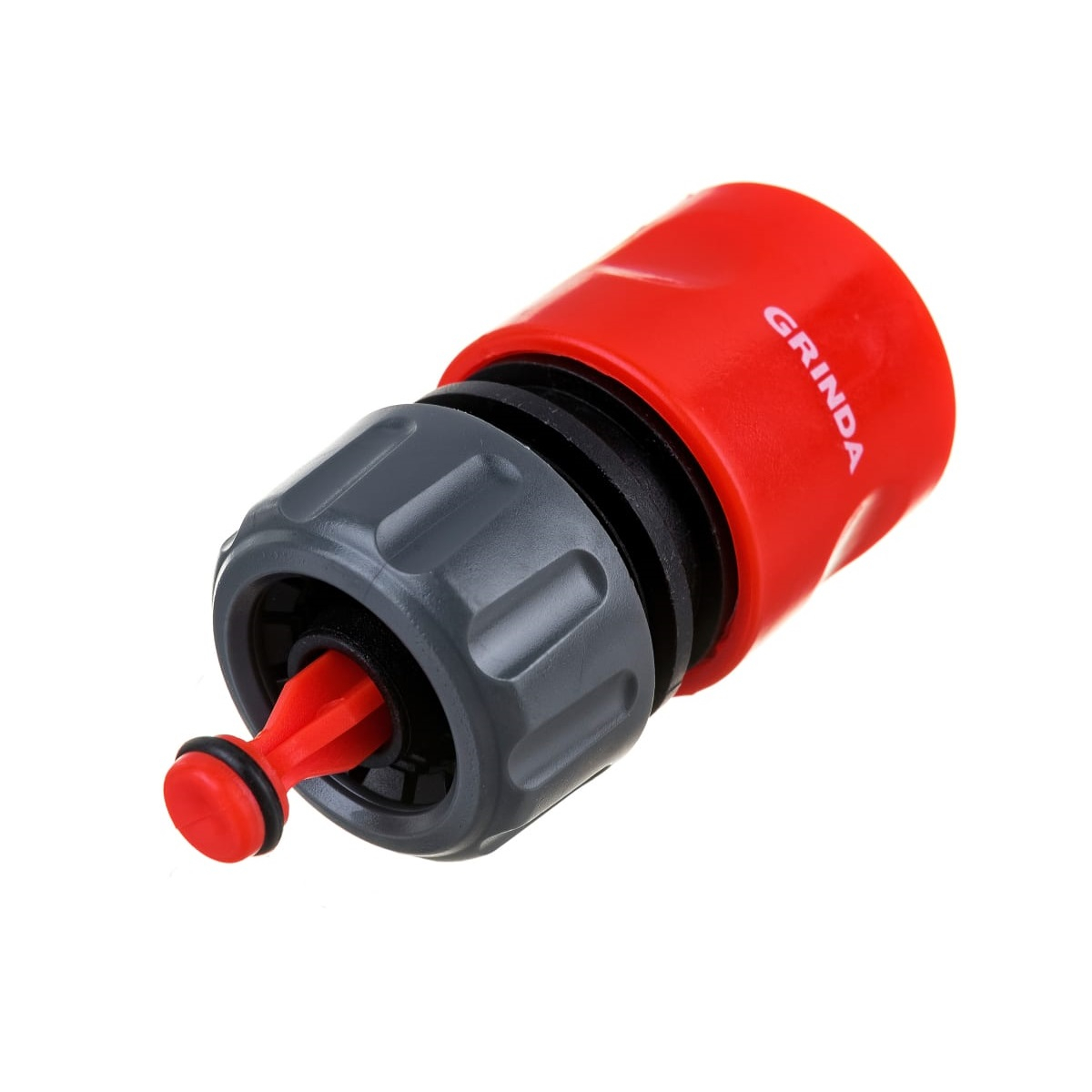 Соединитель GRINDA 1/2 с автостопом пластмассовый
