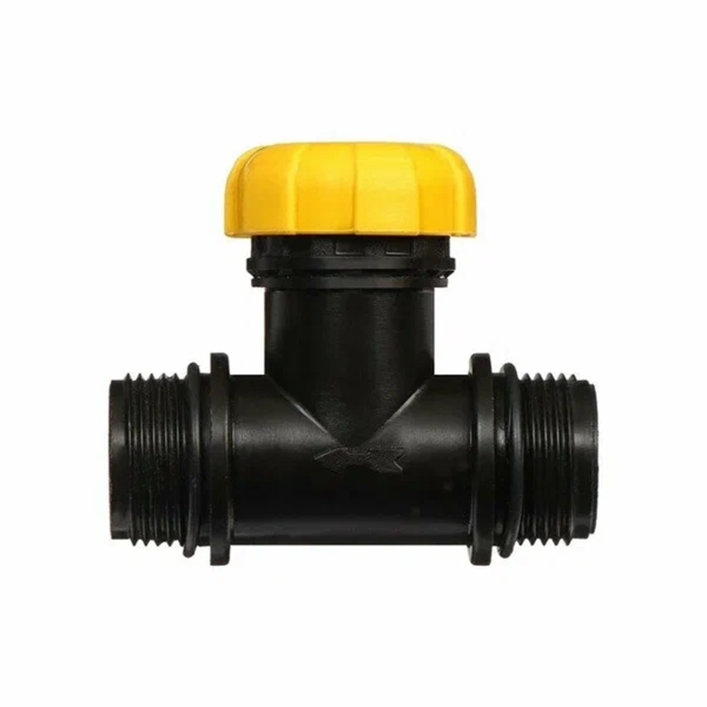 Кран водопроводный Исток КВ-20М, пластик, черный с желтым, 38х63х72 мм