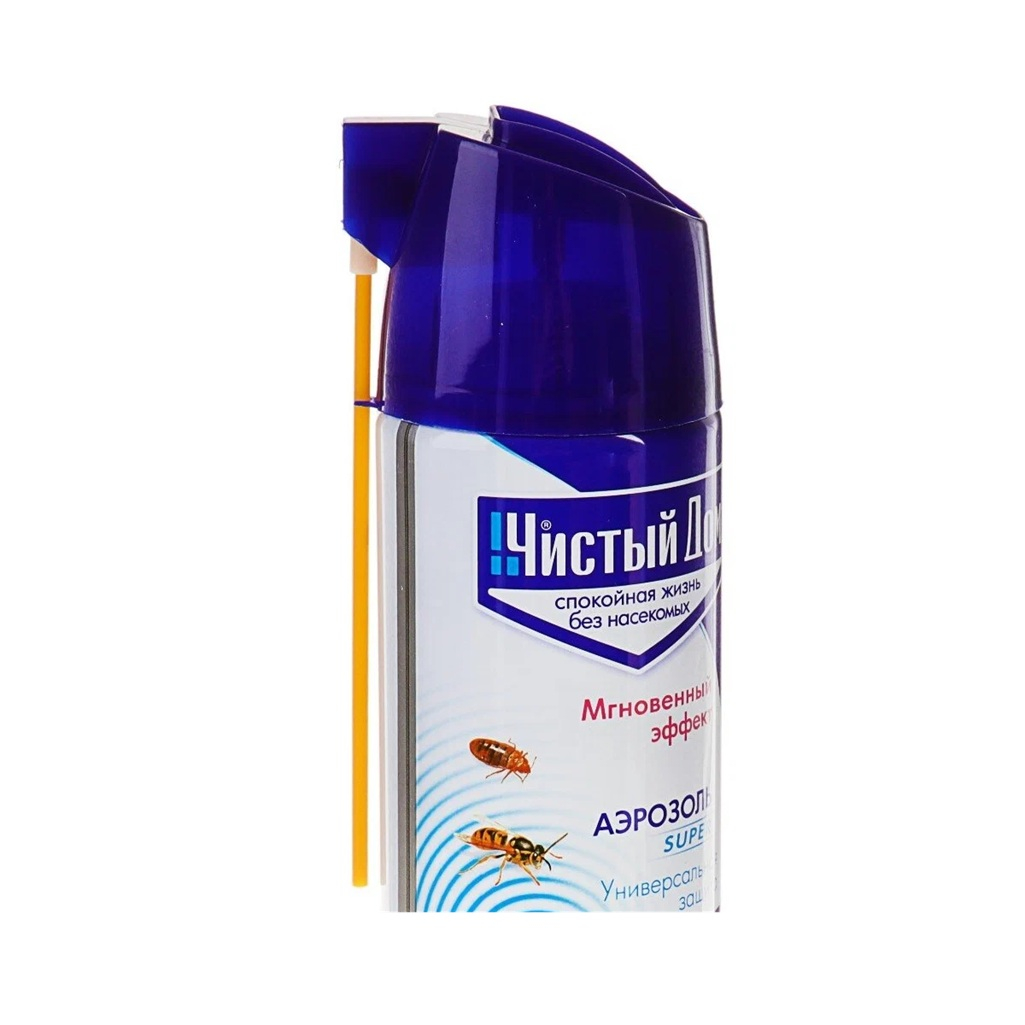 Аэрозоль Чистый Дом Супер от летающих и ползающих насекомых, 400 мл