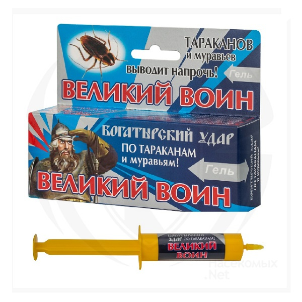 Гель от тараканов и муравьев Великий воин 45 гр 