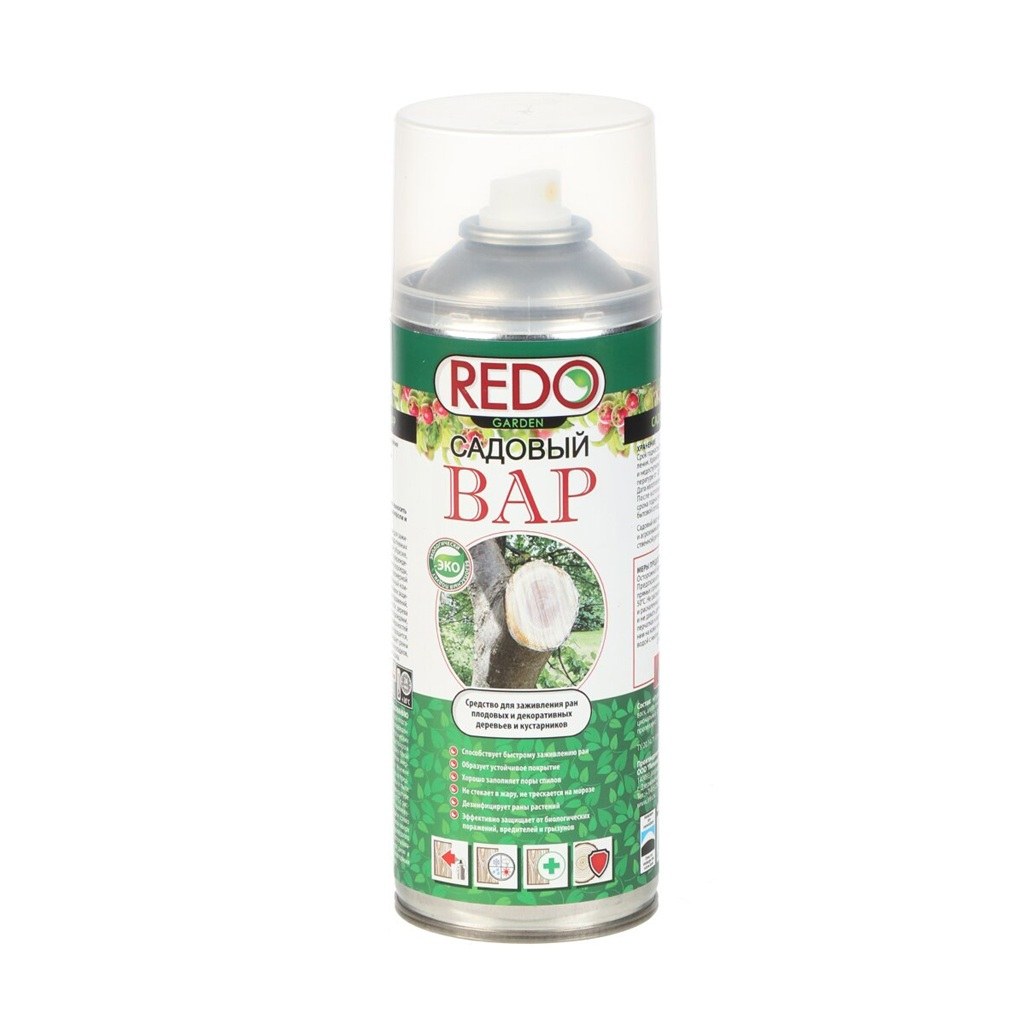 Садовый вар аэрозольный Redo для обработки срезов и заживления ран деревьев, 400 мл