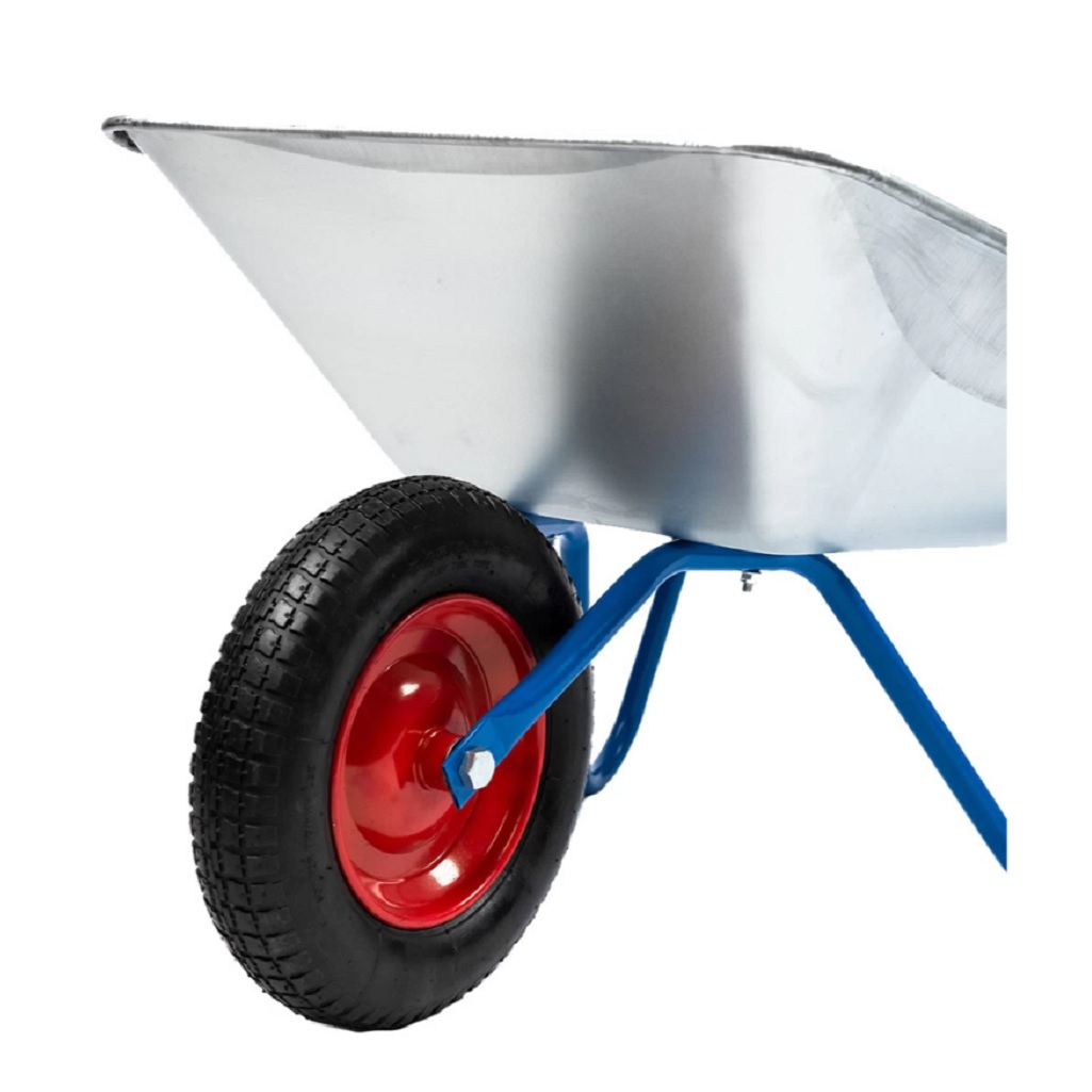 Тачка садово-строительная, оцинкованная сталь, 75 л, до 70 кг