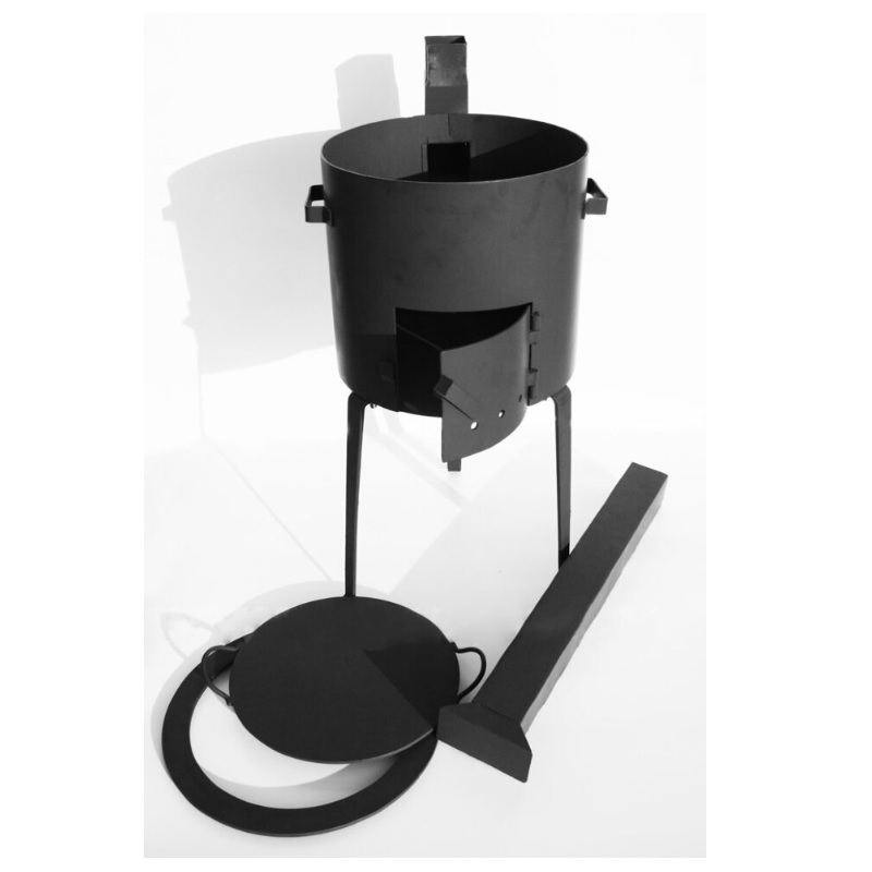 Печка под казан с трубой d-450 мм