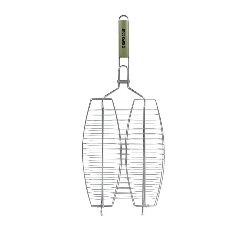 Решетка Boyscout для рыбы двойная 60х36х25х3.5 см