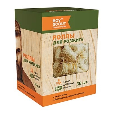 Роллы для розжига Boyscout 35 шт в упаковке