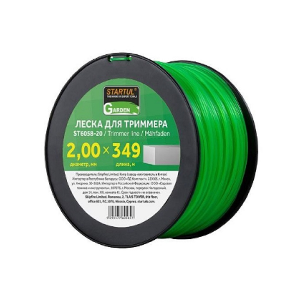 Леска для триммера STARTUL Garden ST6058-20, диаметр 2.0 мм, длина 349 м, квадрат