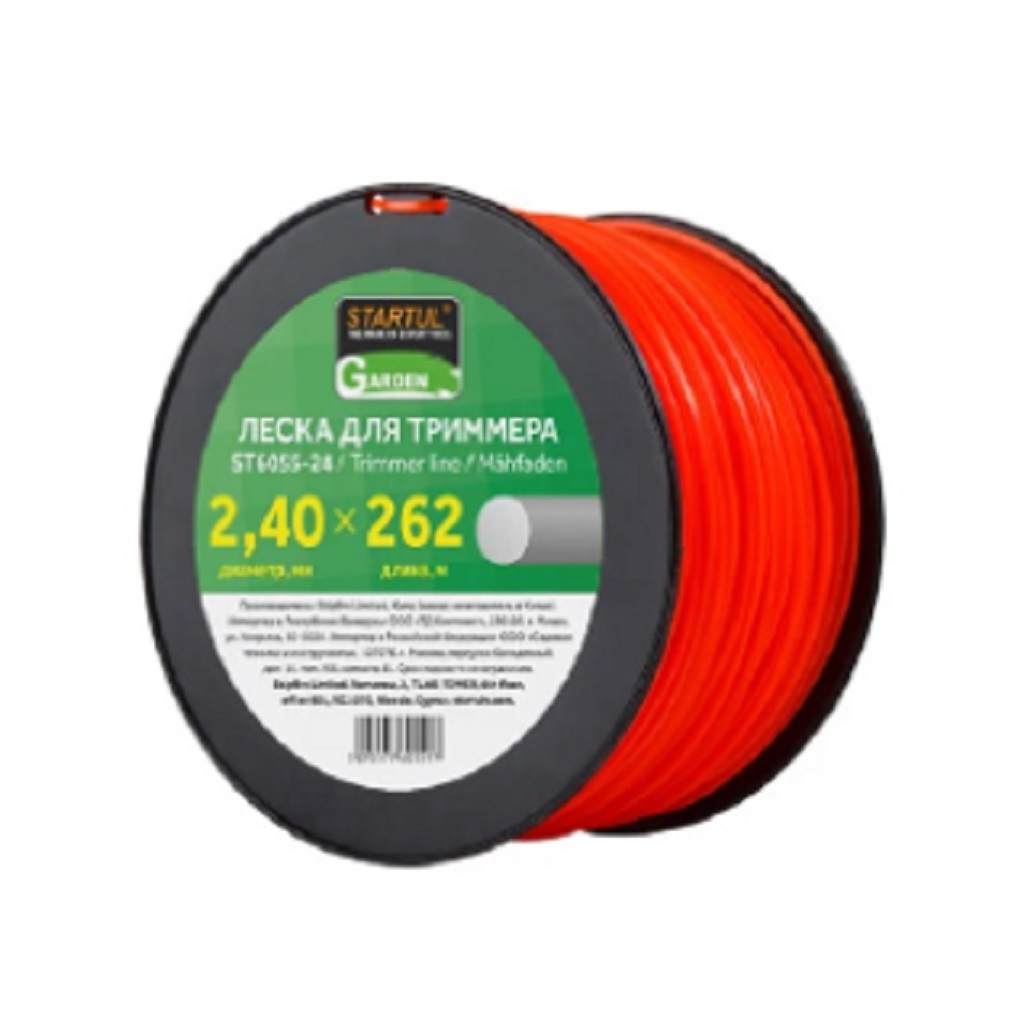 Леска для триммера STARTUL Garden ST6055-24 Garden, диаметр 2.4 мм, длина 262 м, круглая
