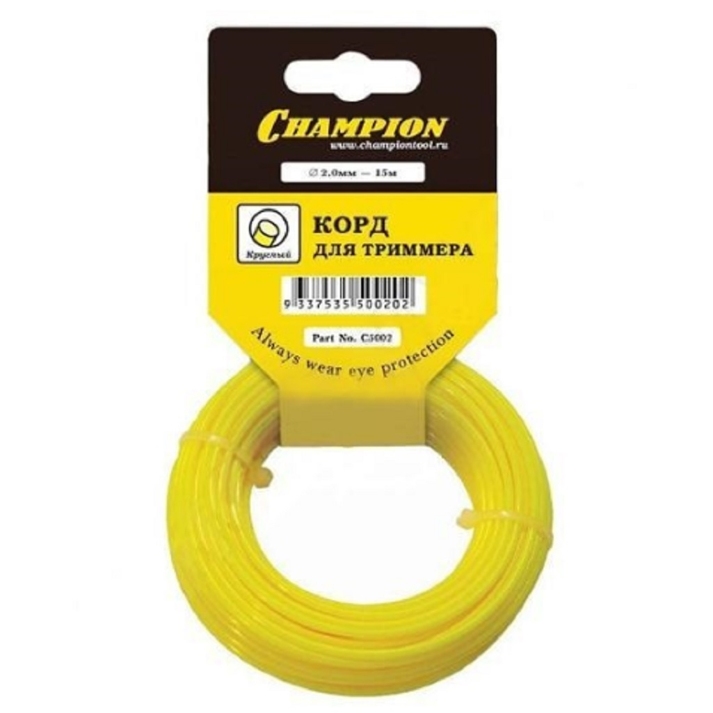 Леска для триммера Champion C5062, диаметр 1.3 мм, длина 15 м, круглая
