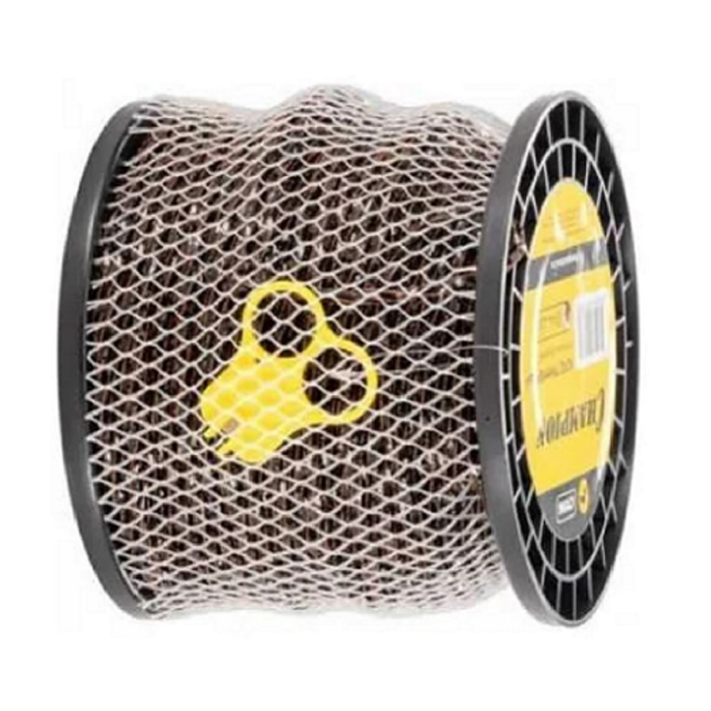 Леска для триммера Champion C7090, диаметр 3.3 мм, длина 147 м, зубчатый квадрат + нож