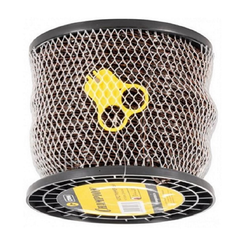 Леска для триммера Champion C7095, диаметр 4.4 мм, длина 28 м, зубчатый квадрат + нож