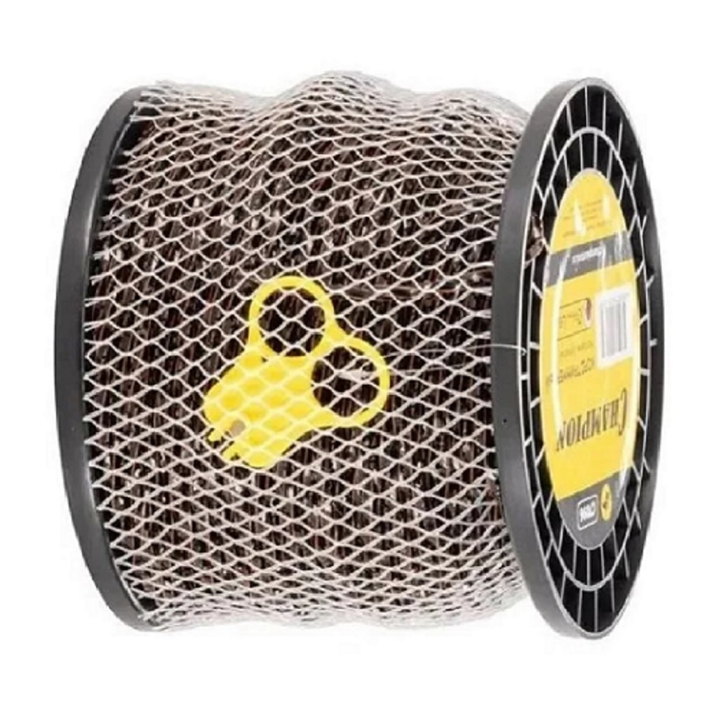 Леска для триммера Champion C7096, диаметр 4.4 мм, длина 83 м, зубчатый квадрат + нож