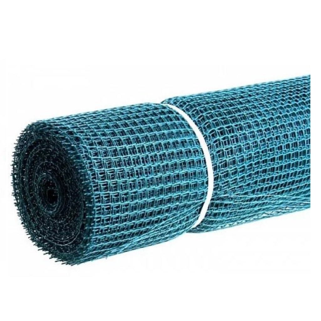 Садовая решетка Эконом, 1х20 м, ячейка (15х15), полипропилен, бирюзовая, 1 м.п.