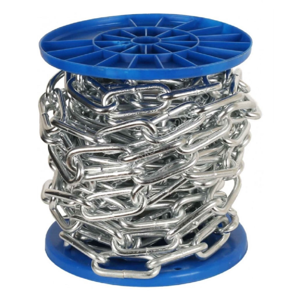 Цепь 10 мм DIN 763, длинное звено, разрывная нагрузка 4000 кгс, на отрез от 1 м