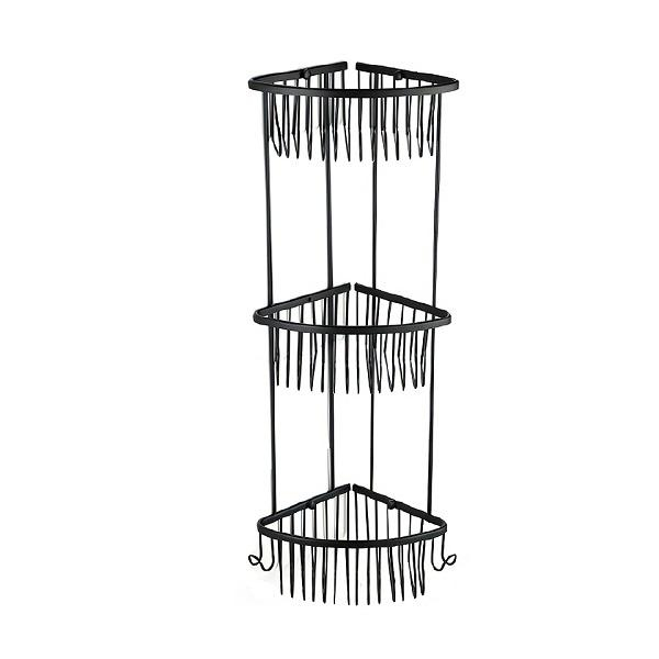 Полка Gappo G331-3 трехъярусная угловая черная 