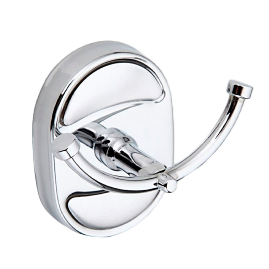 Крючок двойной Frap F1905-2, нержавеющая сталь, без острых углов, хром