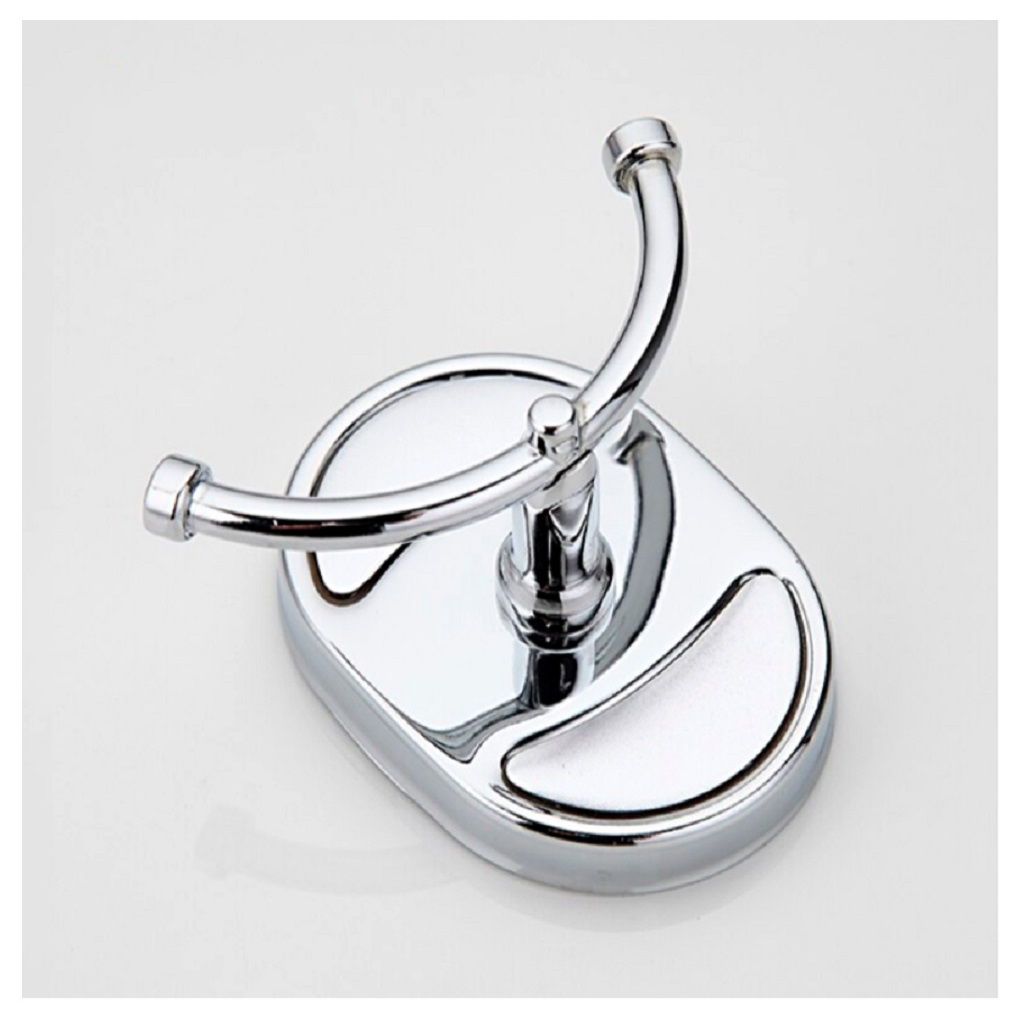 Крючок двойной Frap F1905-2, нержавеющая сталь, без острых углов, хром