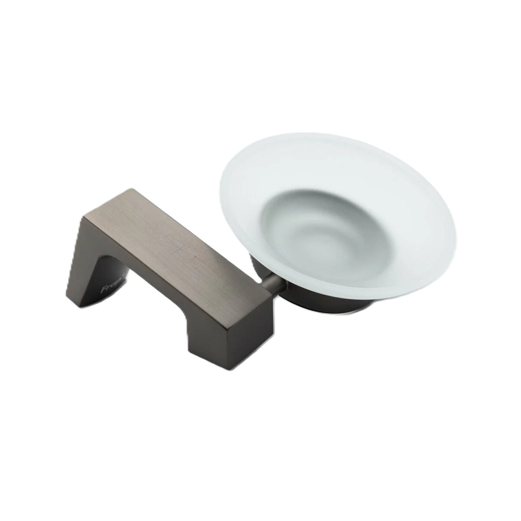 Мыльница настенная Frap F30602-9 с держателем, нержавеющая сталь, оружейная сталь