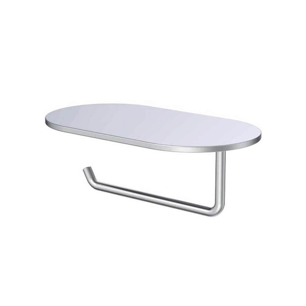 Держатель туалетной бумаги Gappo G30703 с полкой, нержавеющая сталь, хром