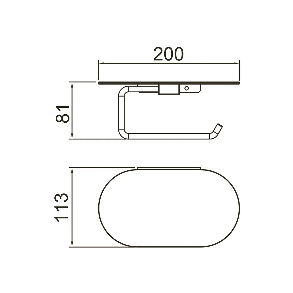 Держатель туалетной бумаги Gappo G30703 с полкой, нержавеющая сталь, хром