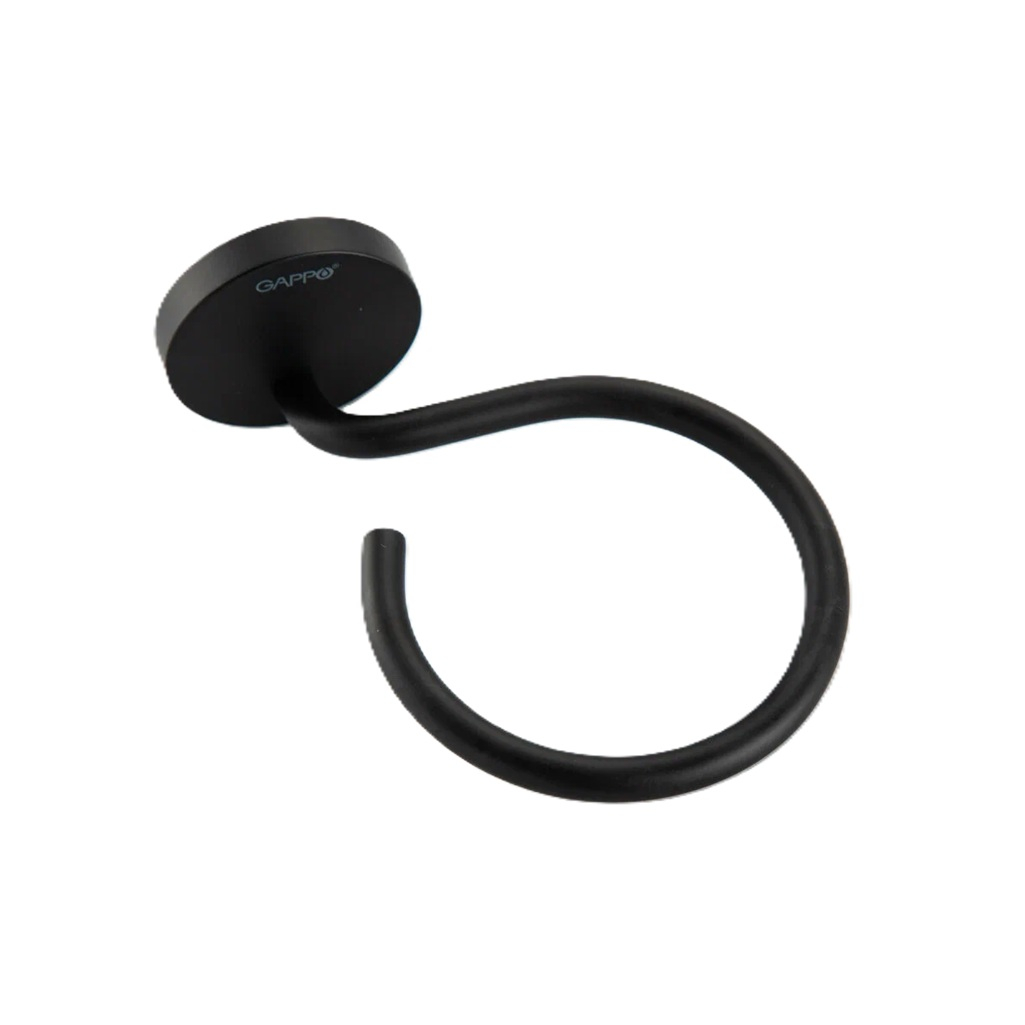 Ершик настенный для унитаза Gappo G30710-6, металл, стекло, черный