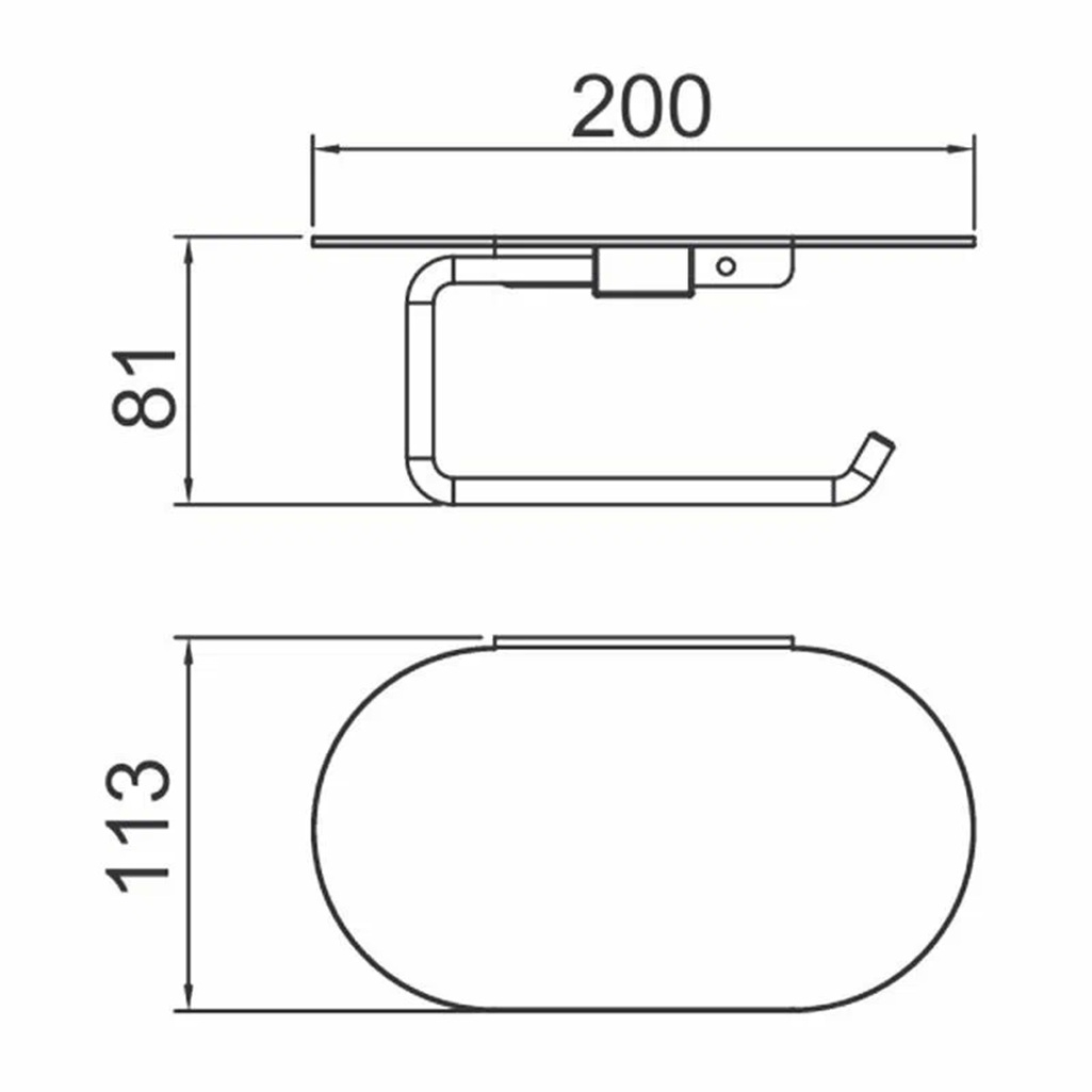 Держатель туалетной бумаги Gappo G30703-9 с полкой, оружейная сталь
