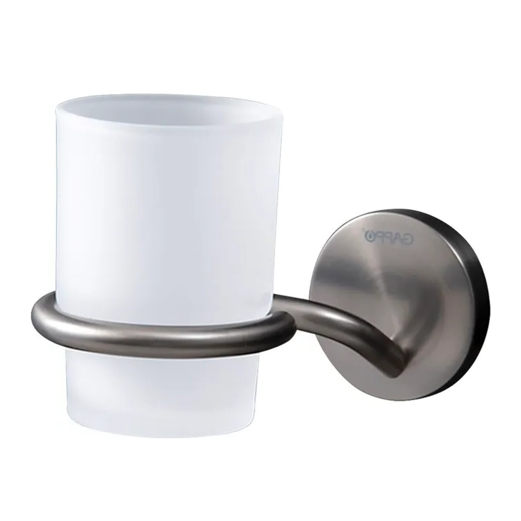 Держатель со стаканом Gappo G30706-9 для зубных щеток, латунь, стекло, оружейная сталь