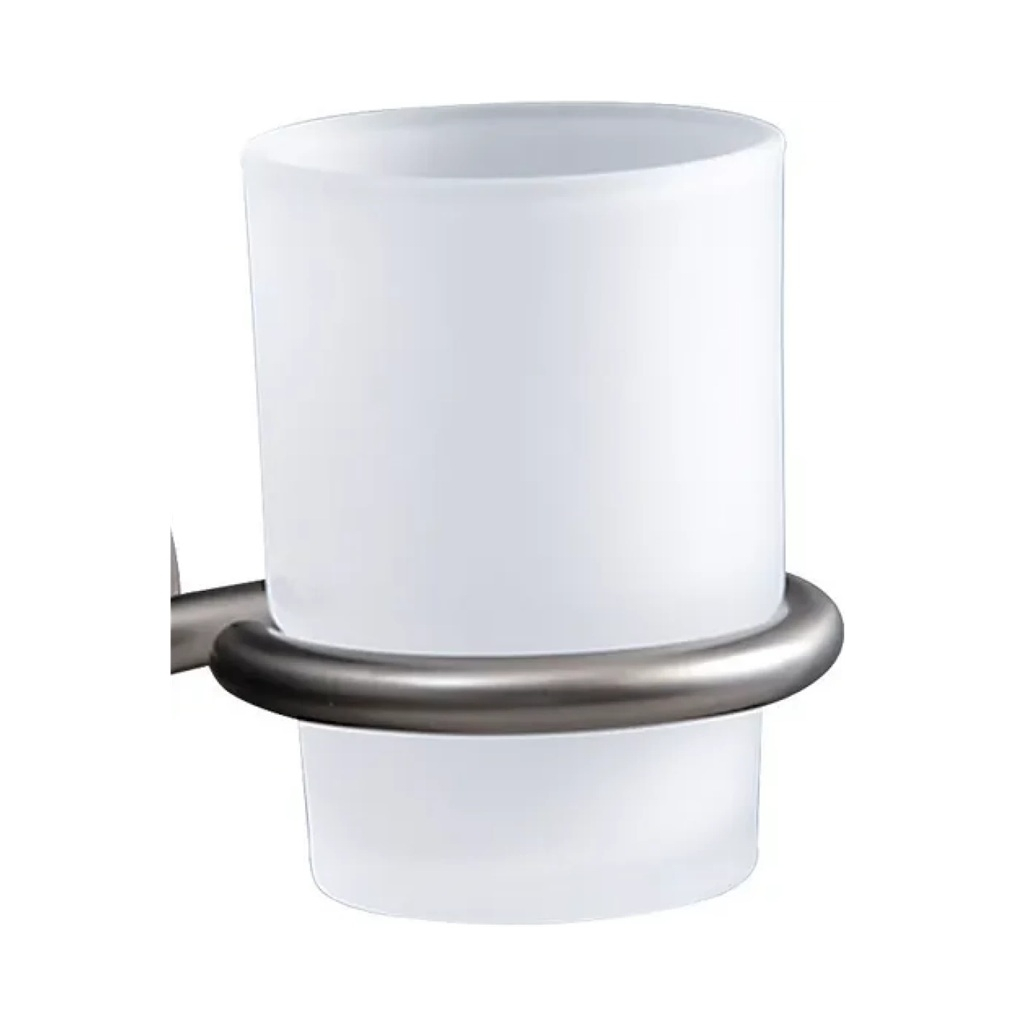 Держатель со стаканом Gappo G30706-9 для зубных щеток, латунь, стекло, оружейная сталь