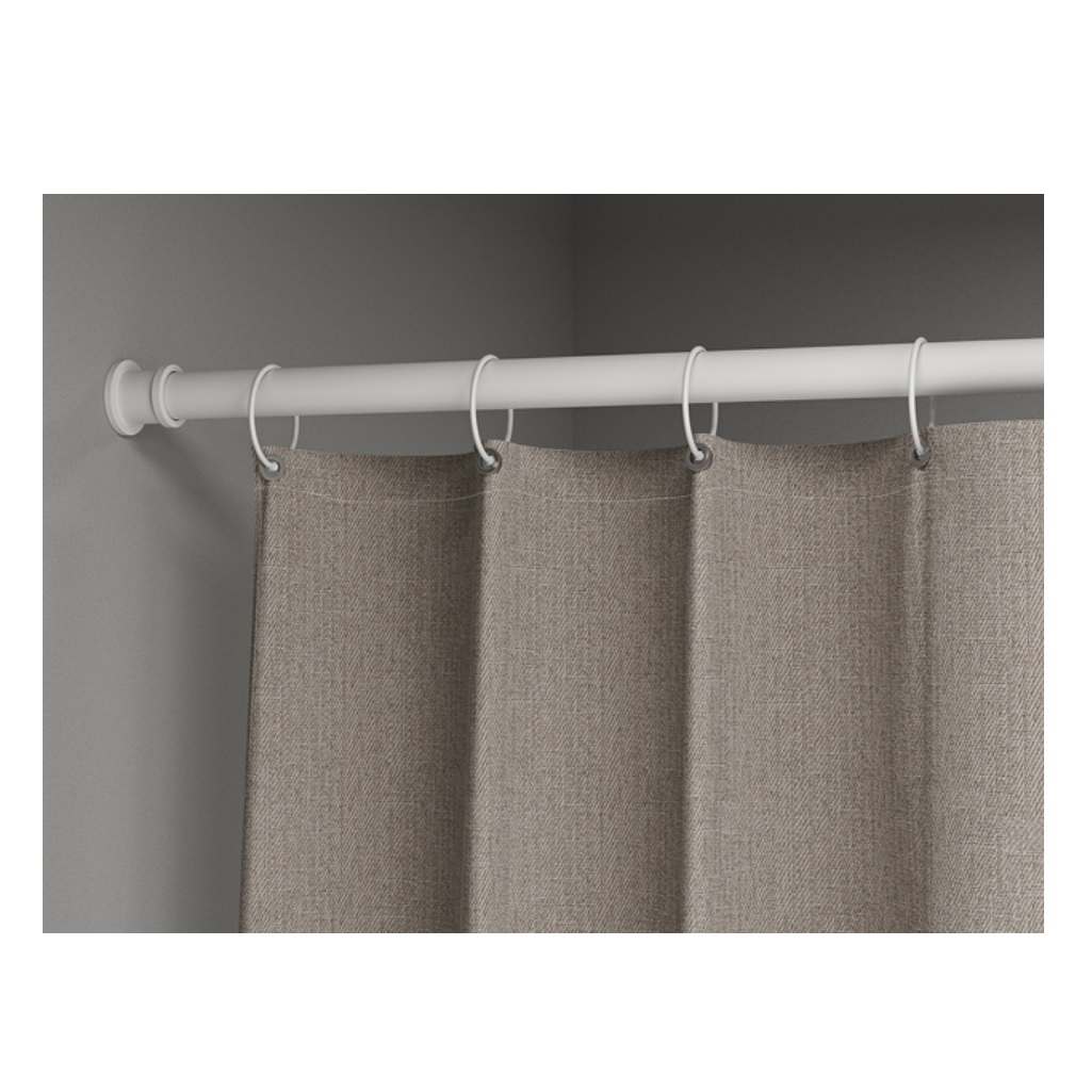 Карниз для ванной комнаты Iddis ELEGANTE RSW0120I14, телескопический, белый матовый, алюминий, 1100-2000 мм