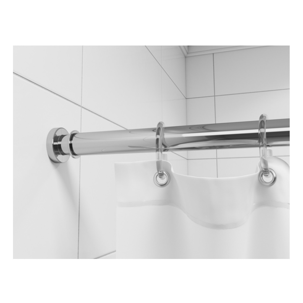 Карниз для ванной комнаты Iddis ELEGANTE 030A200I14, телескопический, хром глянец, алюминий, 1100-2000 мм 