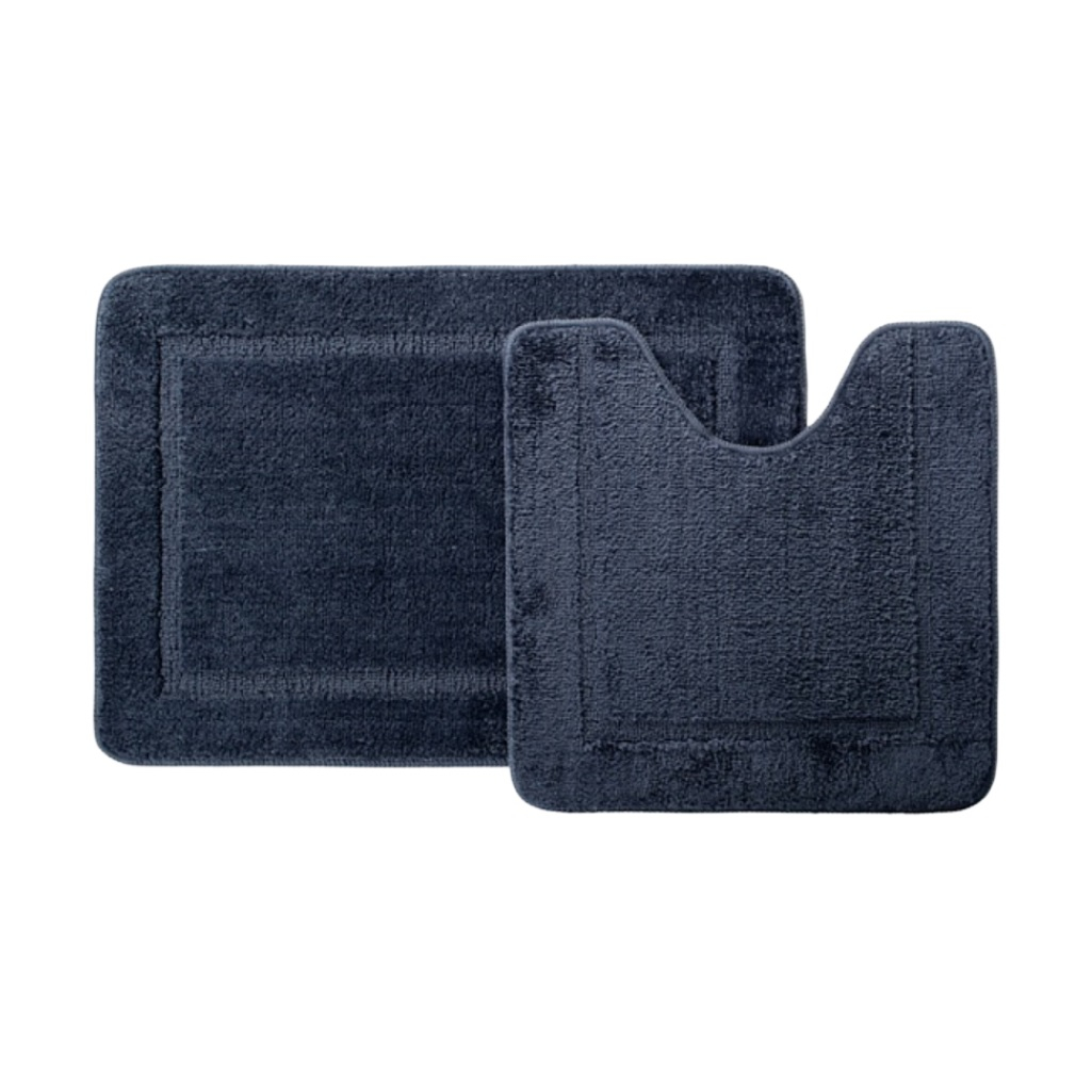 Набор ковриков для ванной Iddis PSET05MI13, микрофибра, синий, 650х450 мм, 450х450 мм
