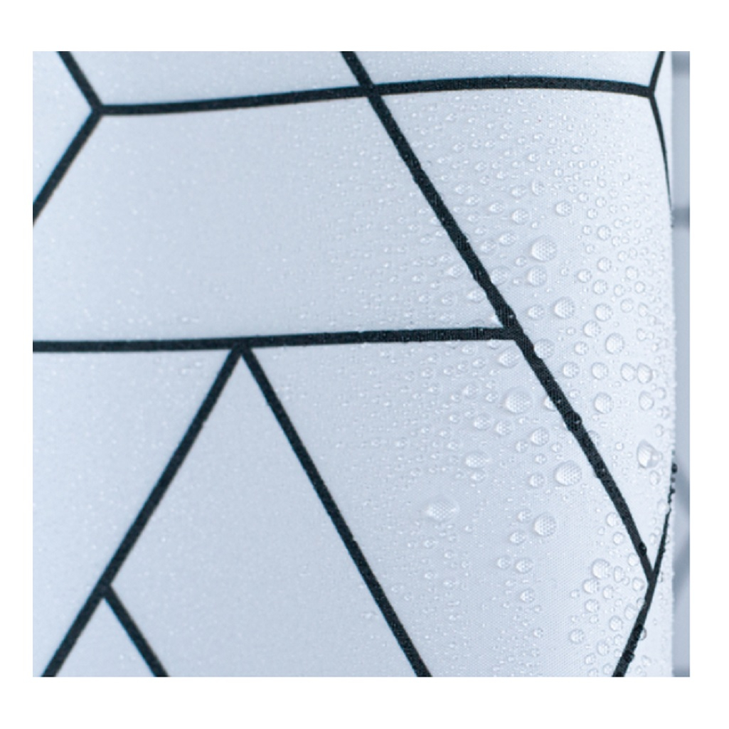 Штора для ванной IDDIS BB01P18I11, полиэстер, 1800х2000 мм, черно-белый