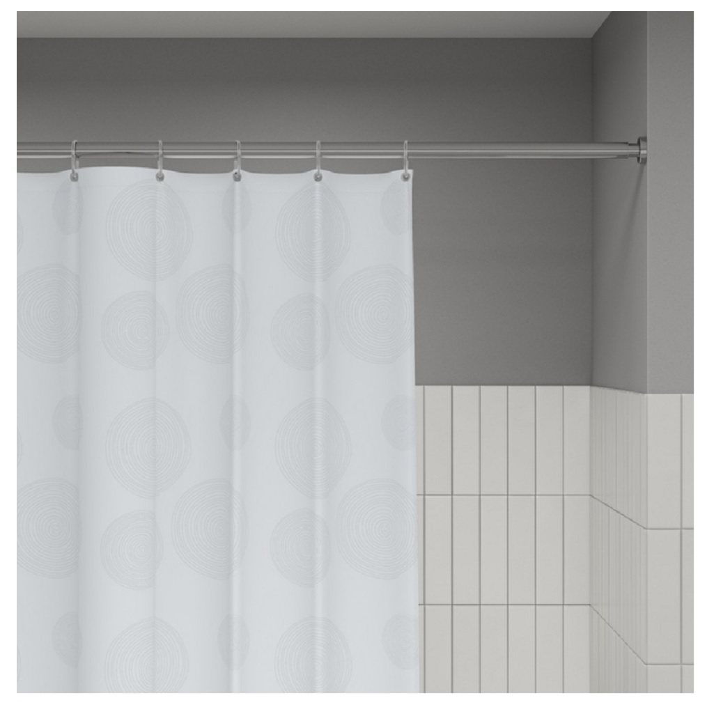 Штора для ванной IDDIS BD01P18I11, полиэстер, 1800х2000 мм, белый