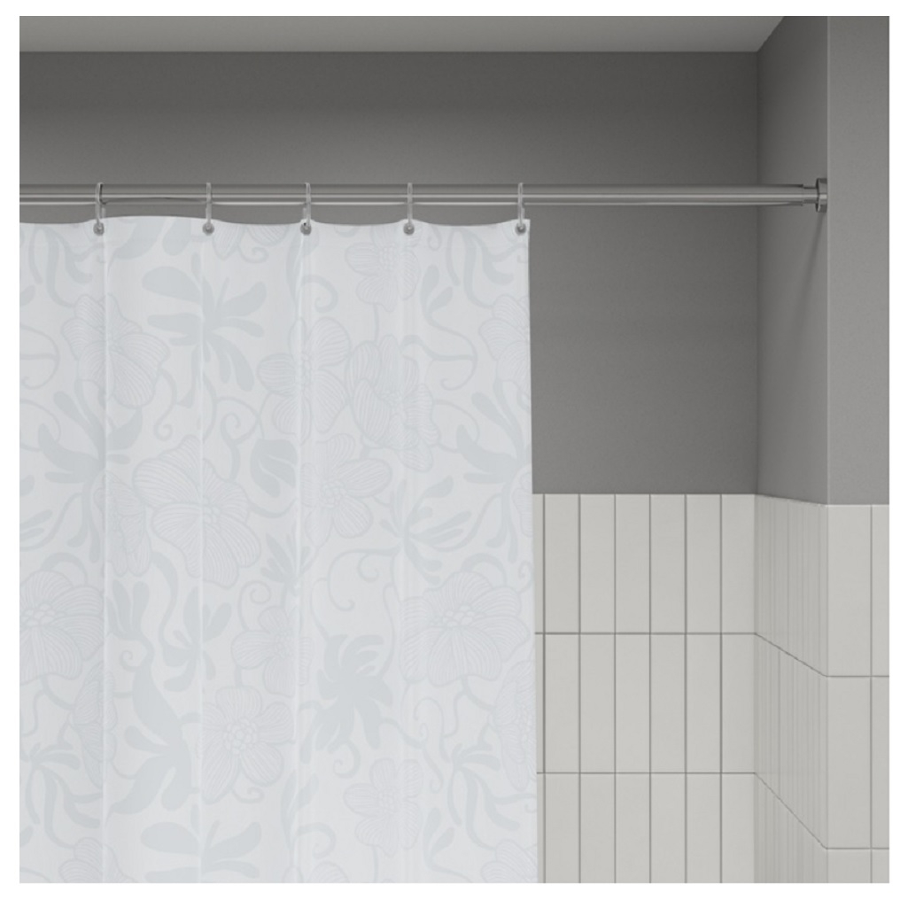 Штора для ванной IDDIS BD03P18I11, полиэстер, 1800х2000 мм, белый