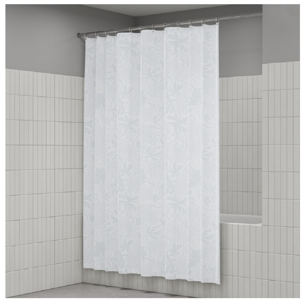 Штора для ванной IDDIS BD03P18I11, полиэстер, 1800х2000 мм, белый