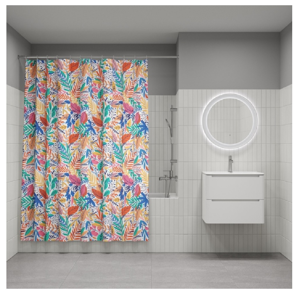 Штора для ванной IDDIS BF04P18I11, полиэстер, 1800х2000 мм, мультиколор