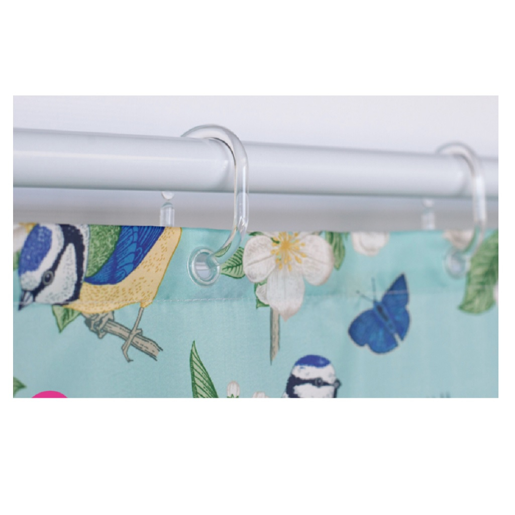 Штора для ванной 3D IDDIS BP03P18I11, полиэстер, 1800х2000 мм, зеленый