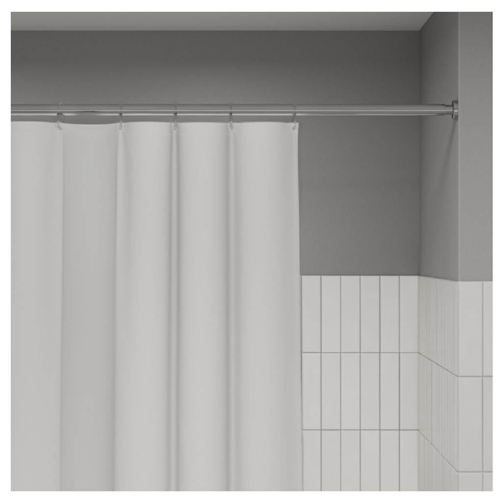 Штора для ванной IDDIS P02PE18I11, полиэтилен, 1800х2000 мм, белый