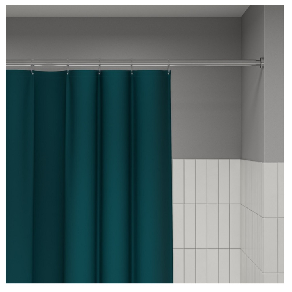 Штора для ванной IDDIS P04PE18I11, полиэтилен, 1800х2000 мм, зеленый