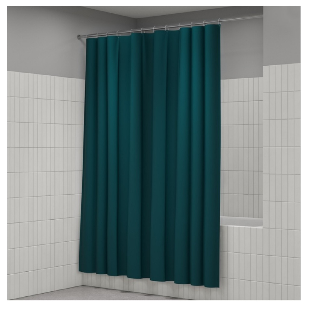 Штора для ванной IDDIS P04PE18I11, полиэтилен, 1800х2000 мм, зеленый