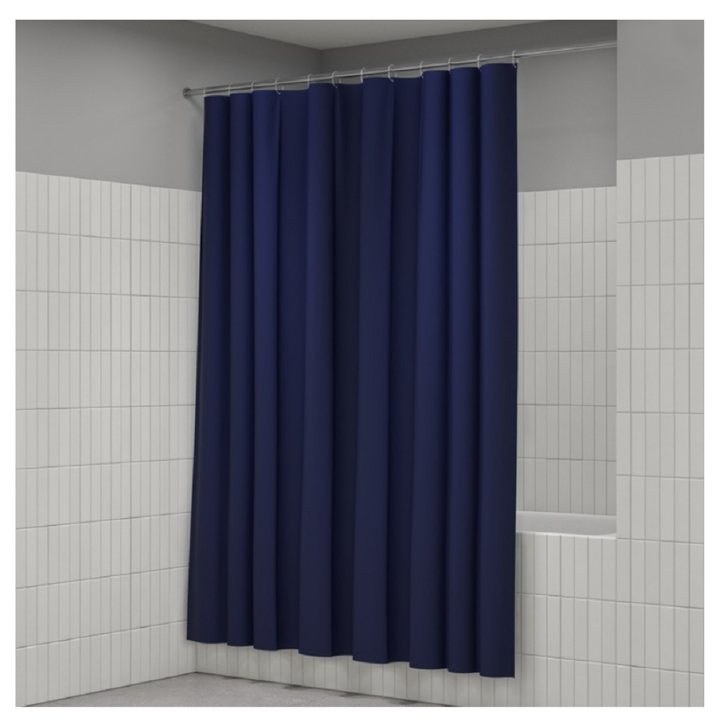 Штора для ванной IDDIS P05PE18I11, полиэтилен, 1800х2000 мм, темно-синий