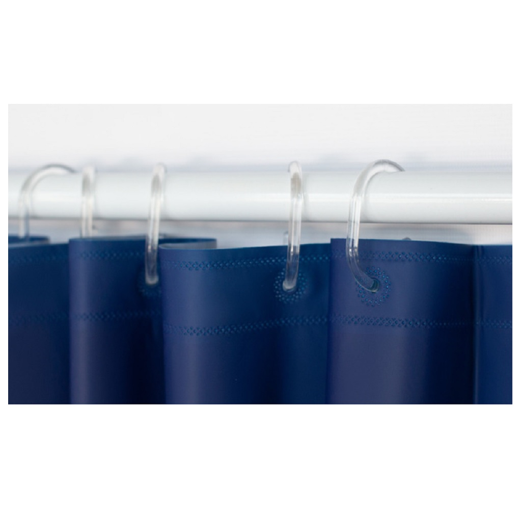 Штора для ванной IDDIS P05PE18I11, полиэтилен, 1800х2000 мм, темно-синий