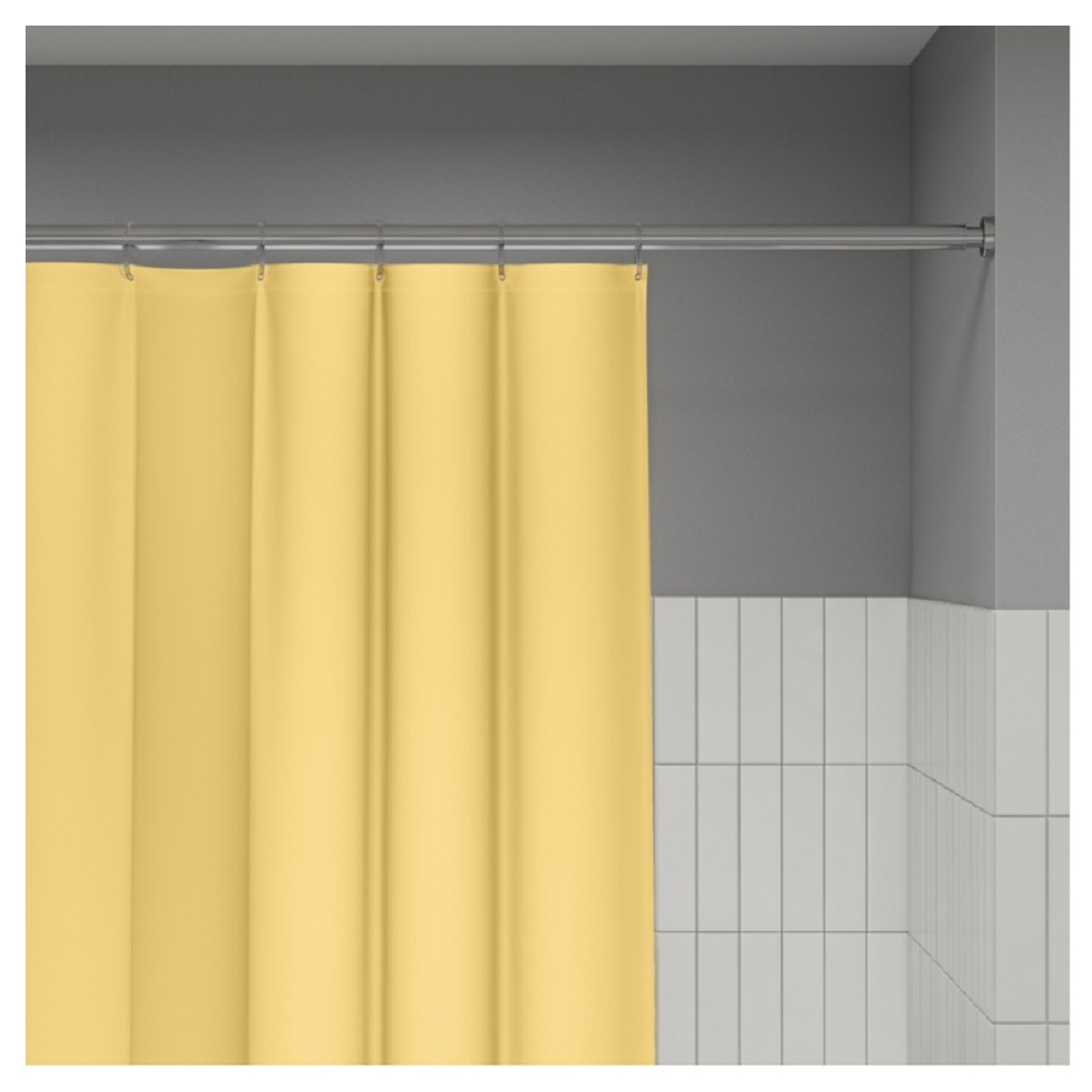 Штора для ванной IDDIS P06PE18I11, полиэтилен, 1800х2000 мм, желтый