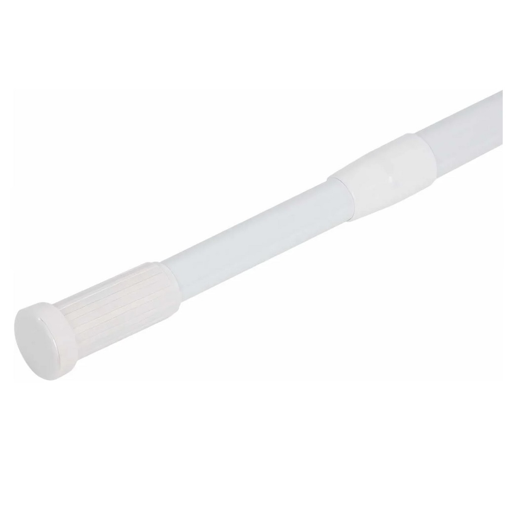 Карниз для ванной комнаты Рыжий Кот 227438, раздвижной, белый, 110х200 см